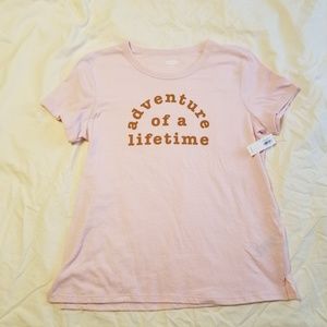 Adventure of a lifetime pink top